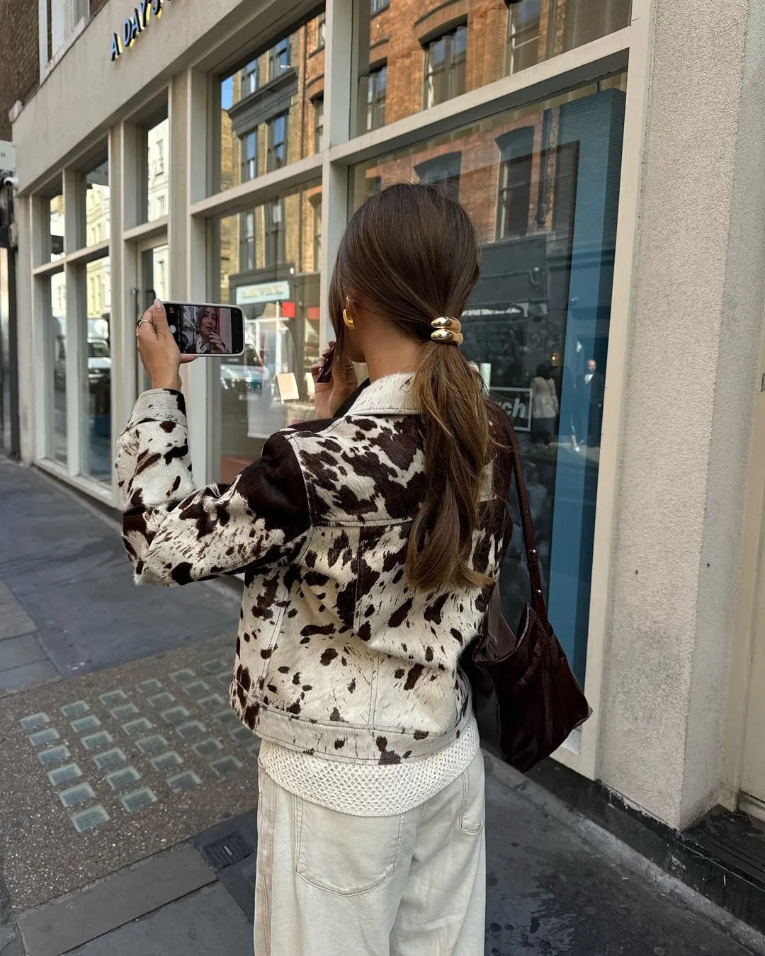 COW LAPEL POCKET JACKET